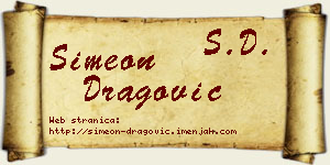 Simeon Dragović vizit kartica